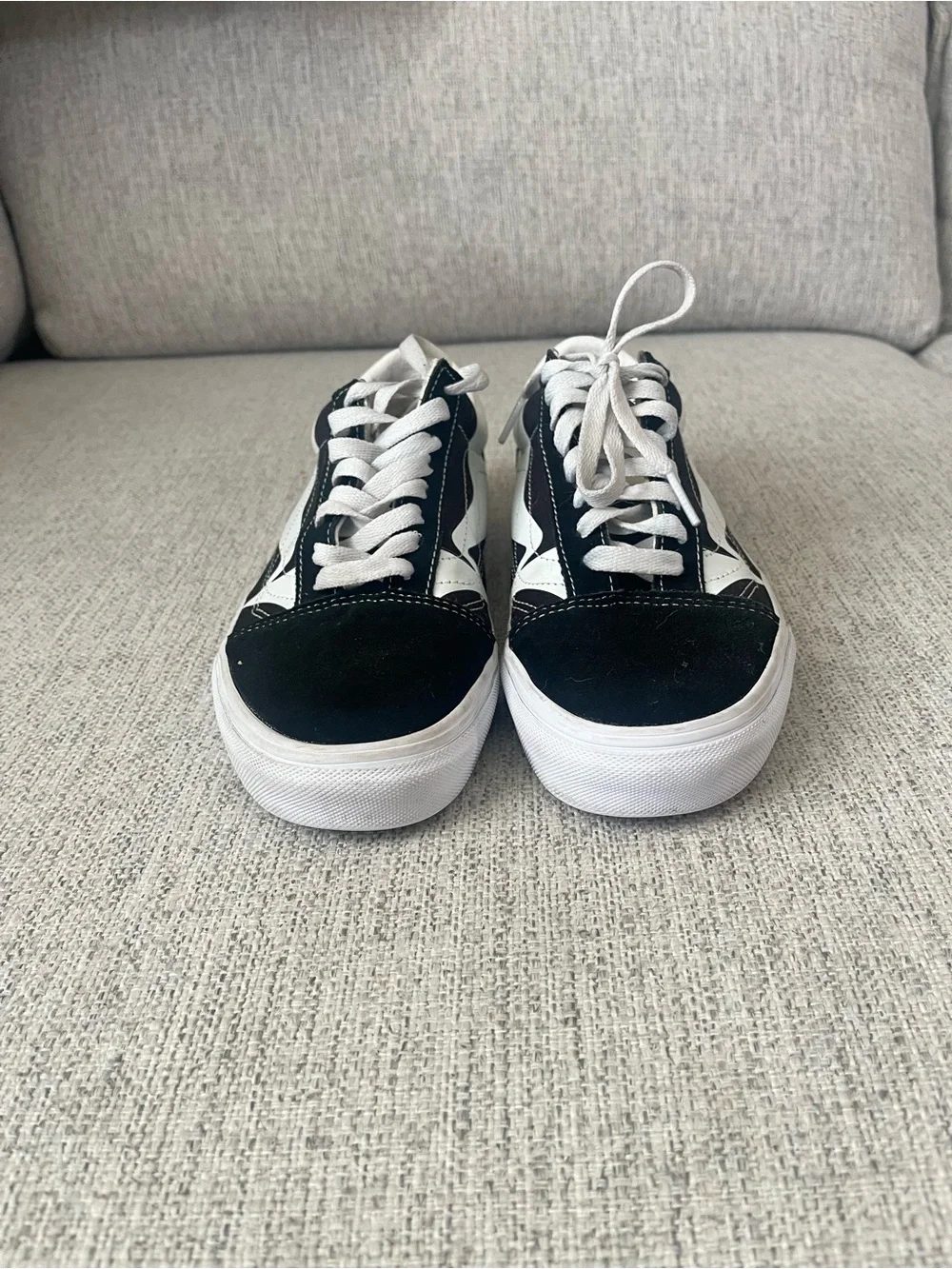 Vans Black & White Low-Top Skate Sneakers